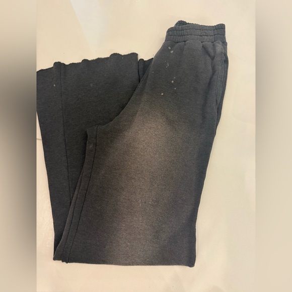 Aviator Nation Essential Wide leg pocket sweatpants-size small-faded smoke - Picture 7 of 9